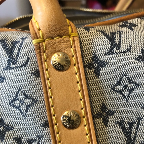 Vintage Denim Louis Vuitton Satchel - Picture 12 of 17